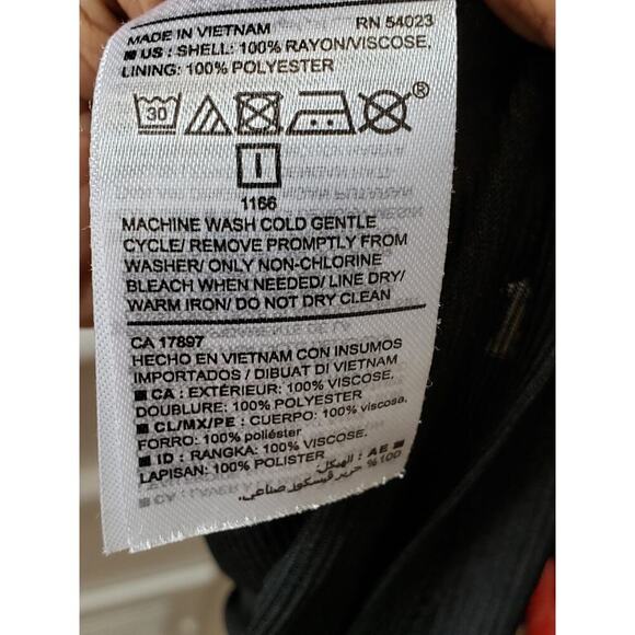 Old Navy Sheath Dress Women's Size Medium Black Floral Slit Sleeve Round Neck - Picture 7 of 14